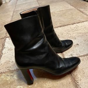 Christian Louboutin Calfskin Red Sole Booties